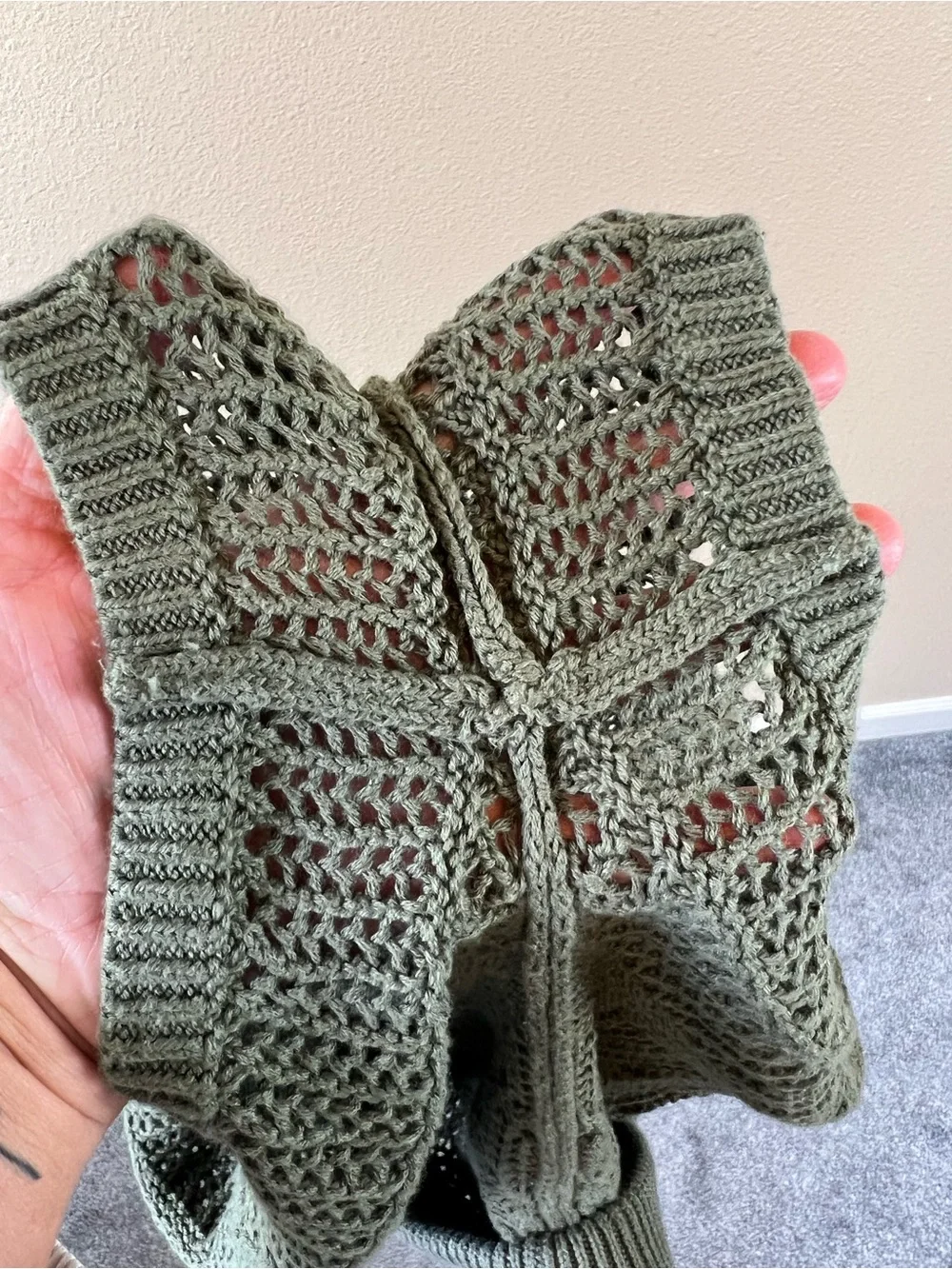 Aerie green crochet shorts